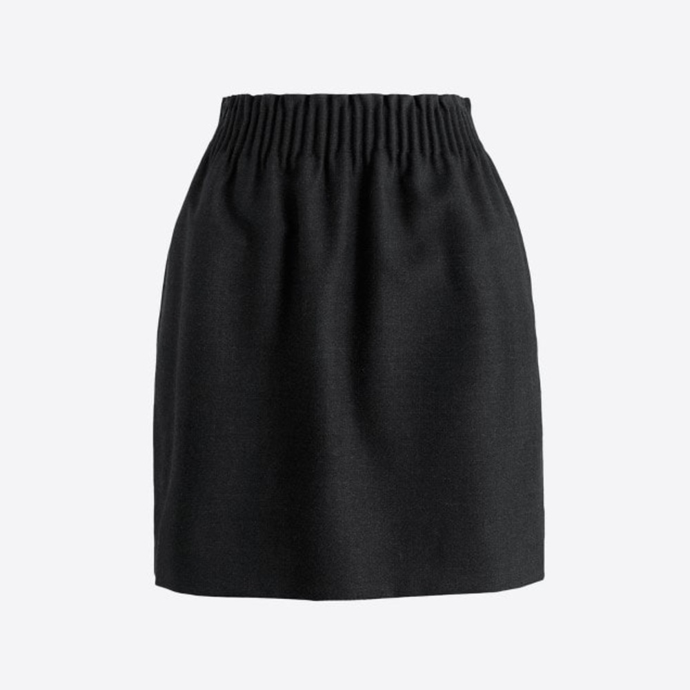 NWT Size 8 Black J.Crew Wool Sidewalk Skirt